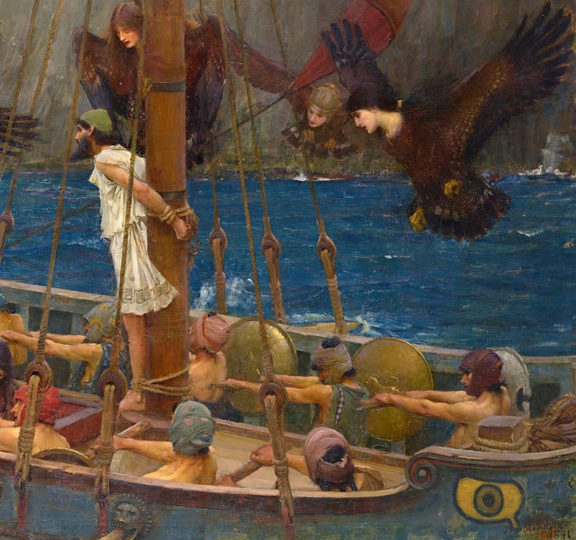John William Waterhouse, Ulysses and the Sirens (detail), 1891

